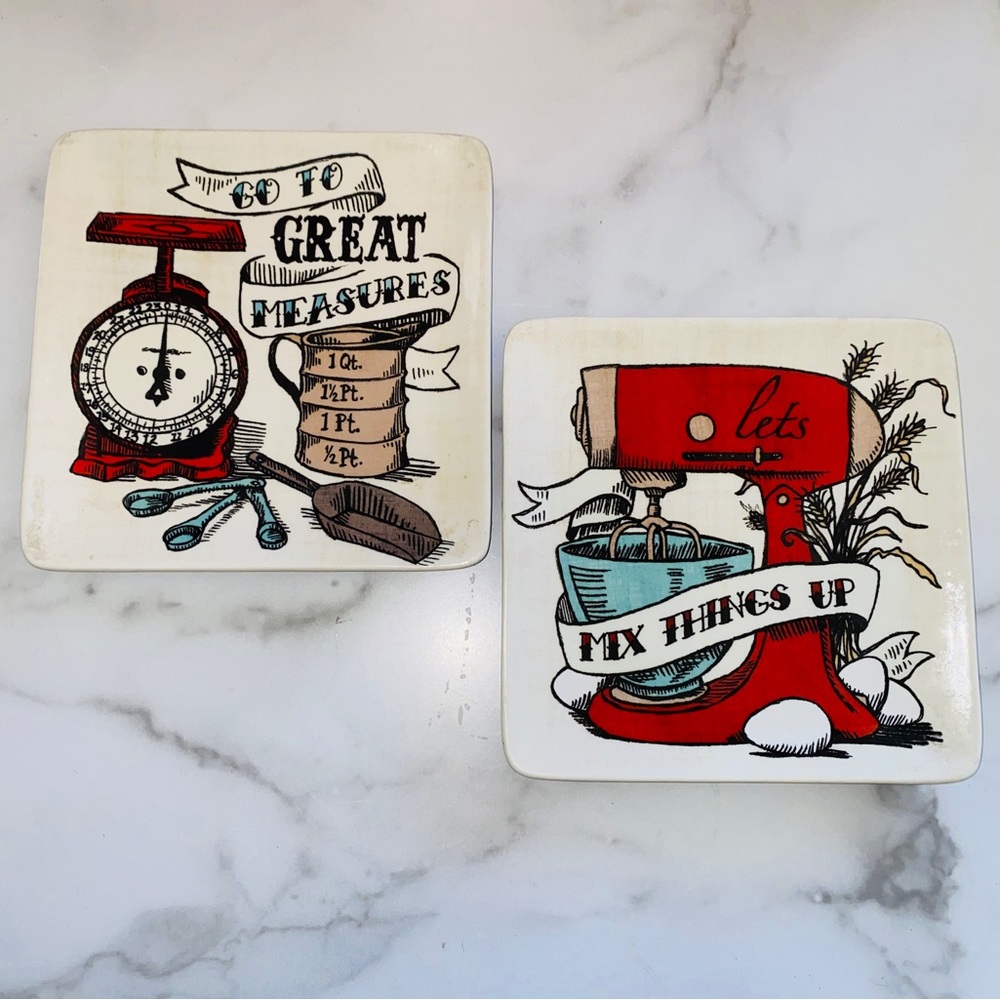Vintage style Bakery wall art 2 piece set